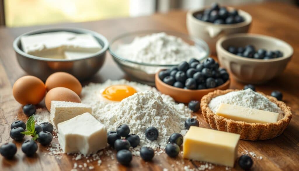 Käsekuchen-Zutaten
