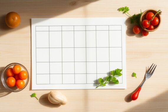 Wochenplan für gesunde Ernährung