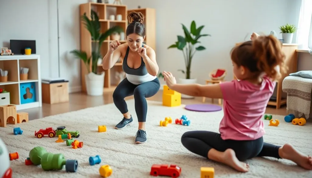Fitnessübungen für beschäftigte Mütter