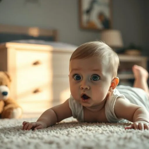 Baby vom Bett gefallen