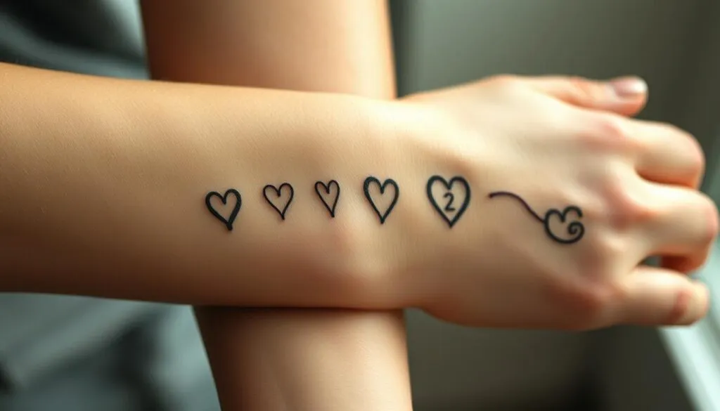 Kleine Familientattoos