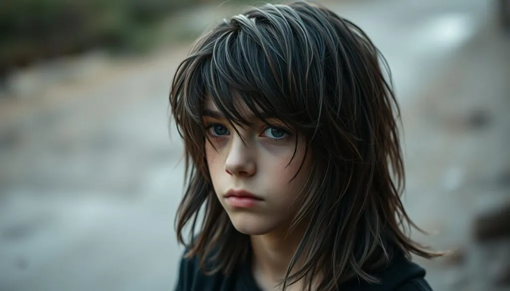 Längere Grunge Frisur für Jungs