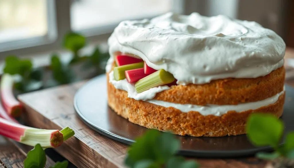 Rhabarberkuchen mit Baiser