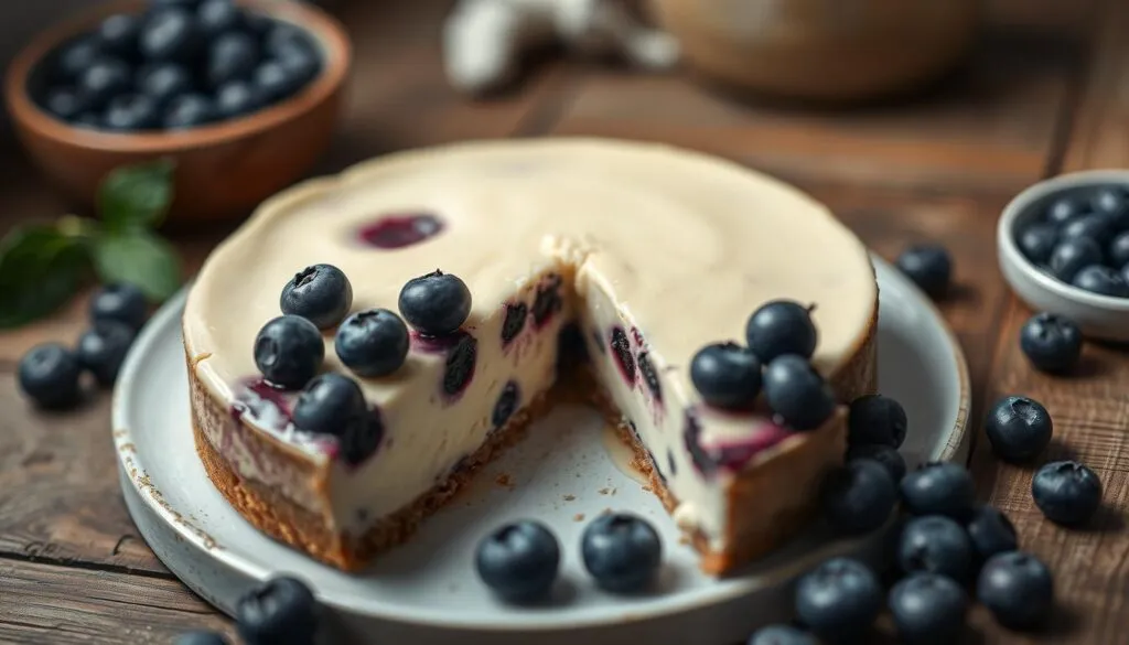 Schneller Käsekuchen mit Blaubeeren