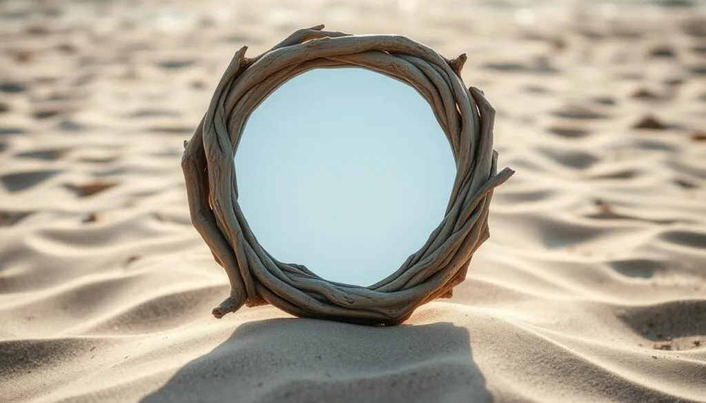 Spiegel mit Treibholzrahmen Spiegel mit Treibholzrahmen