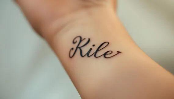 Tattoo Kindernamen dezent