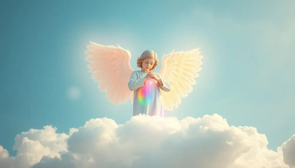 Taufsprüche mit Regenbogenengel