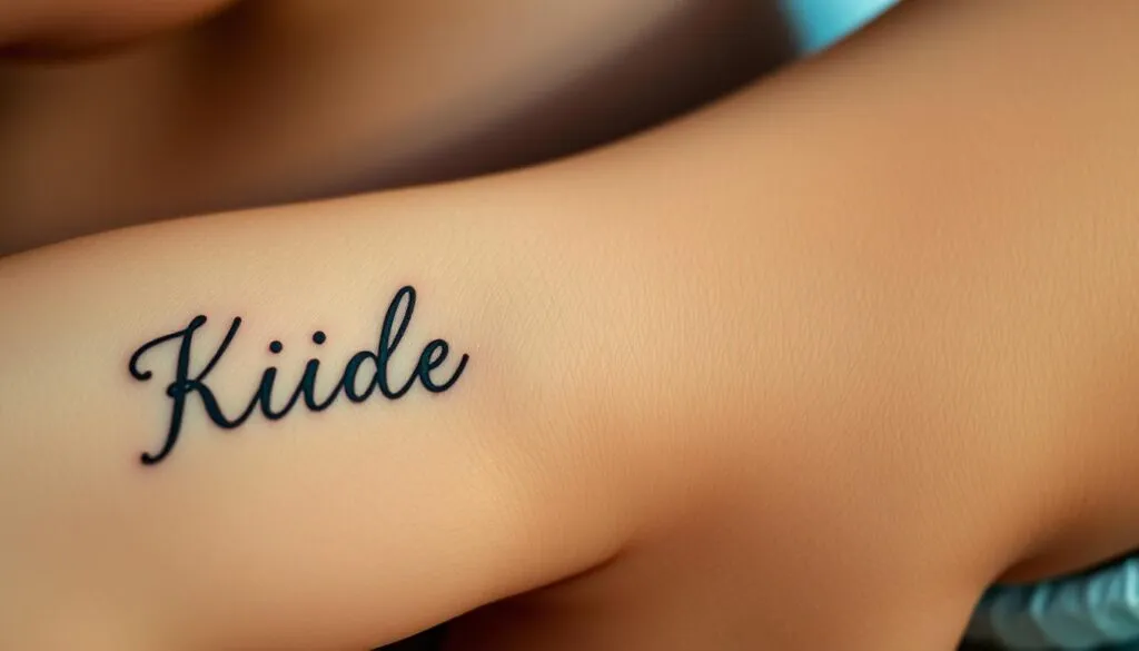 dezente Kindernamen-Tattoos dezente Kindernamen-Tattoos