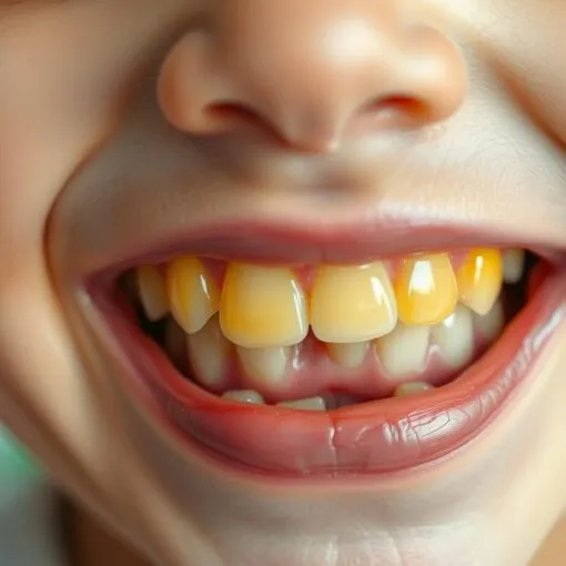 gelbe Zähne Kinder