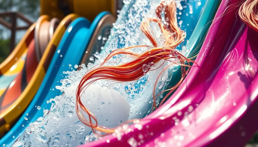 Wasserrutsche Haare