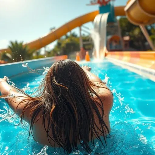 Wasserrutsche Haare