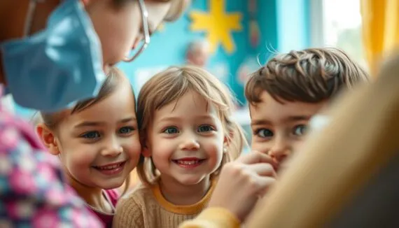 Ohrringe stechen Kinder