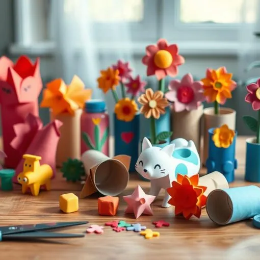 einfach bastel mit Klopapierrollen