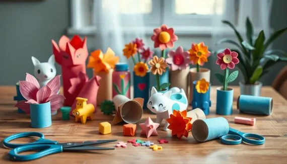 einfach bastel mit Klopapierrollen