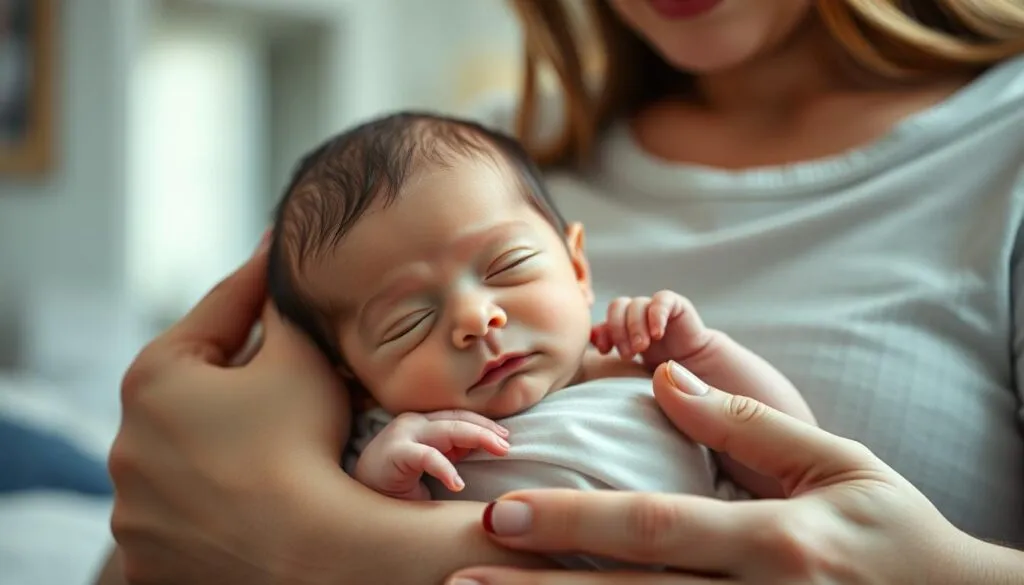 Eltern mit Baby und Hautproblemen