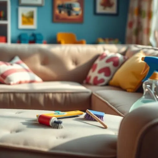 Pflege und Reinigung von Spielsofas