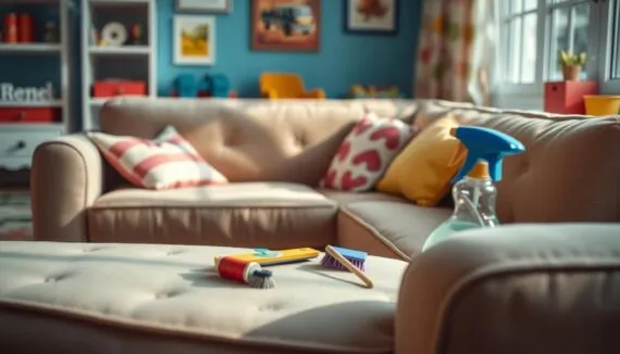 Pflege und Reinigung von Spielsofas