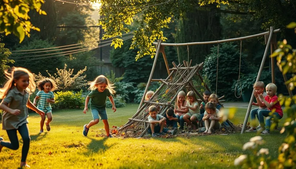 Spielaktivitäten im Garten Spielaktivitäten im Garten