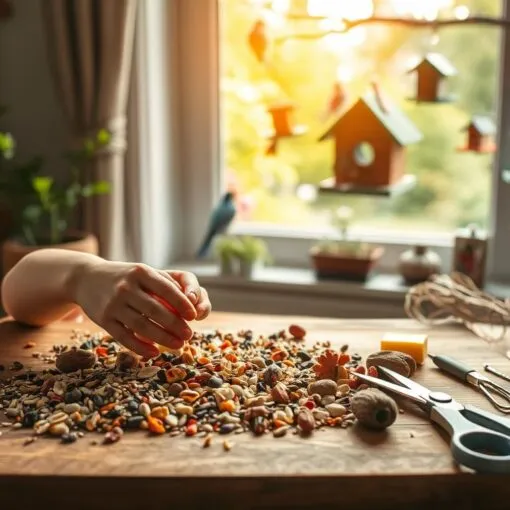Vogelfutter selber machen mit Kindern