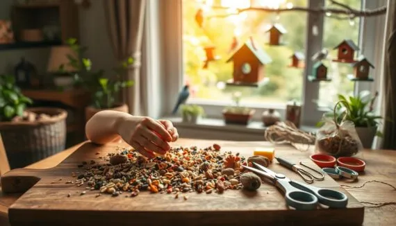 Vogelfutter selber machen mit Kindern