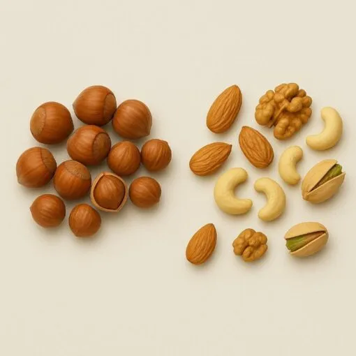 Haselnüsse vs. andere Nüsse