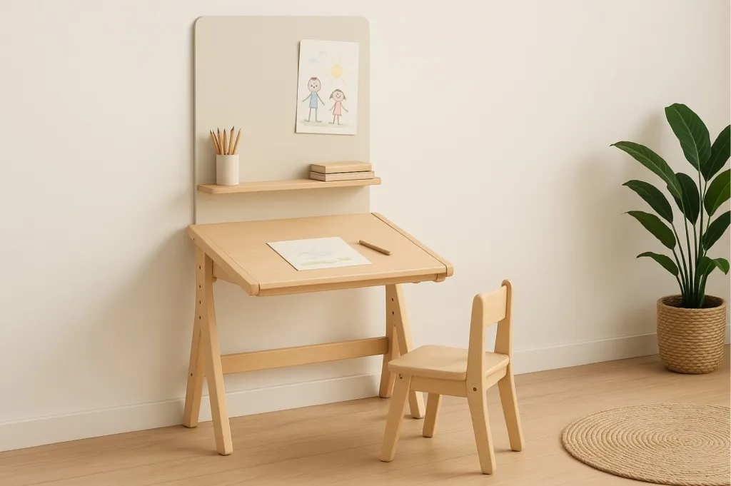 Familienzeit mit kreativem Kinderschreibtisch