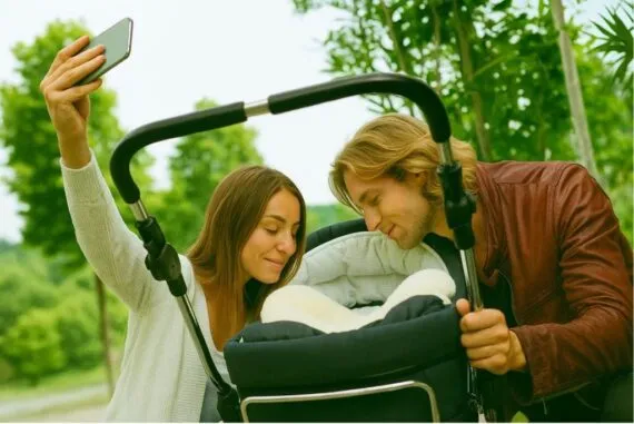 Kinderwagen im Alltag