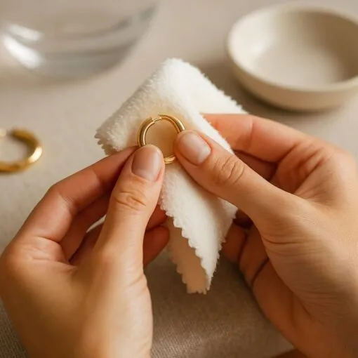 Pflegehinweise für goldene Ohrringe