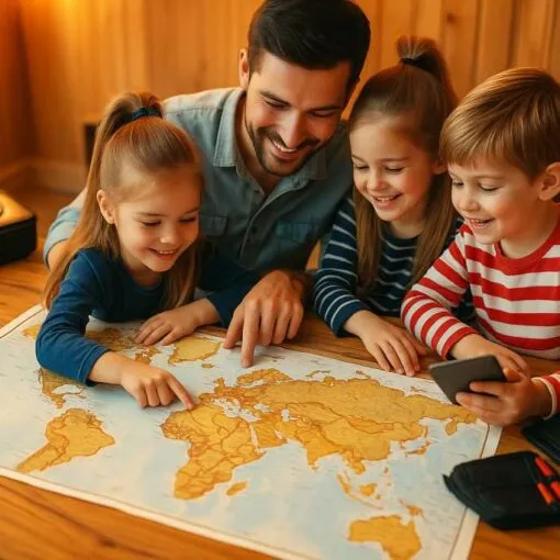 Vorbereitung für den Familienurlaub