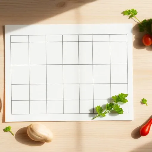 Wochenplan für gesunde Ernährung