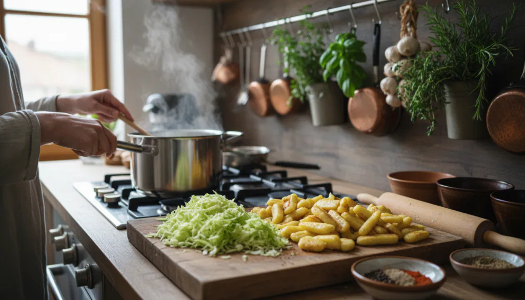 Krautschupfnudeln vegetarisch zubereiten