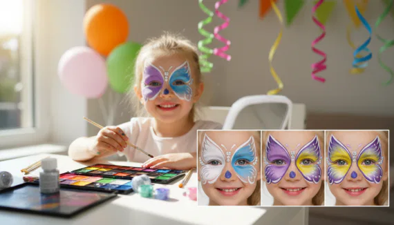 Leicht Schmetterling schminken Kinder