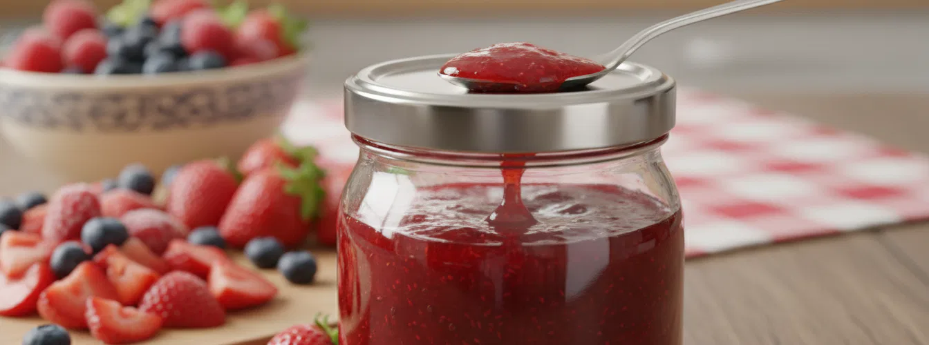 Erdbeermarmelade aus gefrorenen Früchten