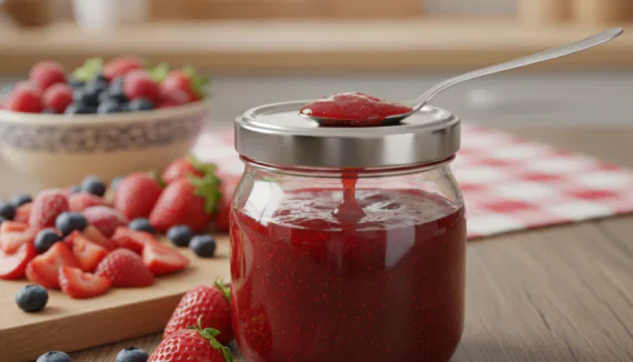 Erdbeermarmelade aus gefrorenen Früchten