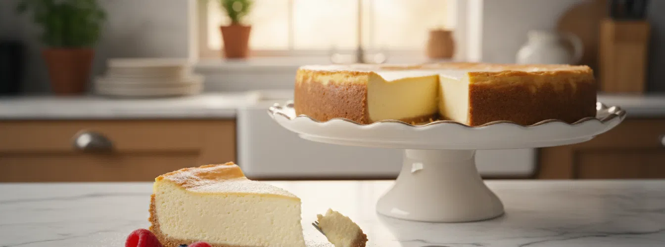 Käsekuchen Rezept einfach, schnell mit Boden