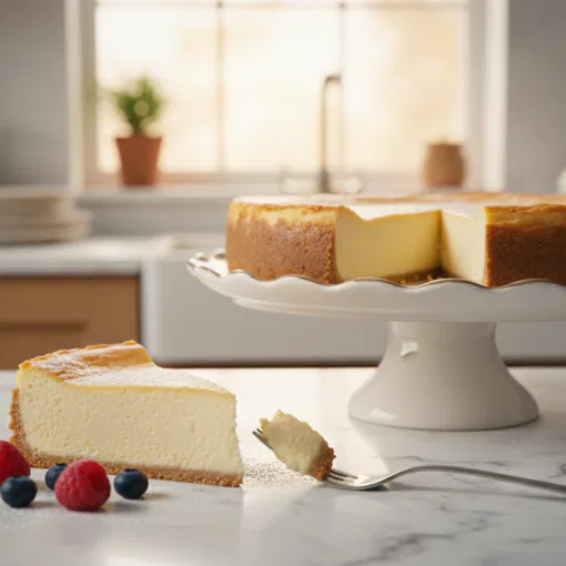 Käsekuchen Rezept einfach, schnell mit Boden