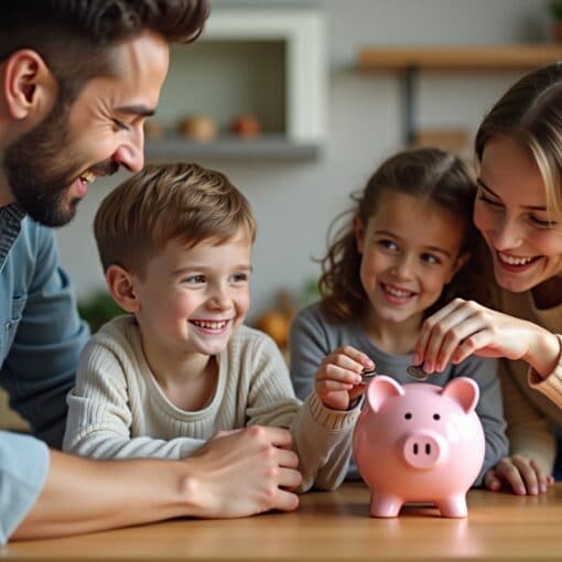 geld sparen familie tipps-Titel
