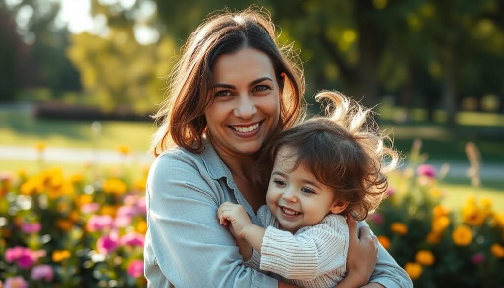 Alleinerziehende Mutter mit Kind Alleinerziehende Mutter mit Kind