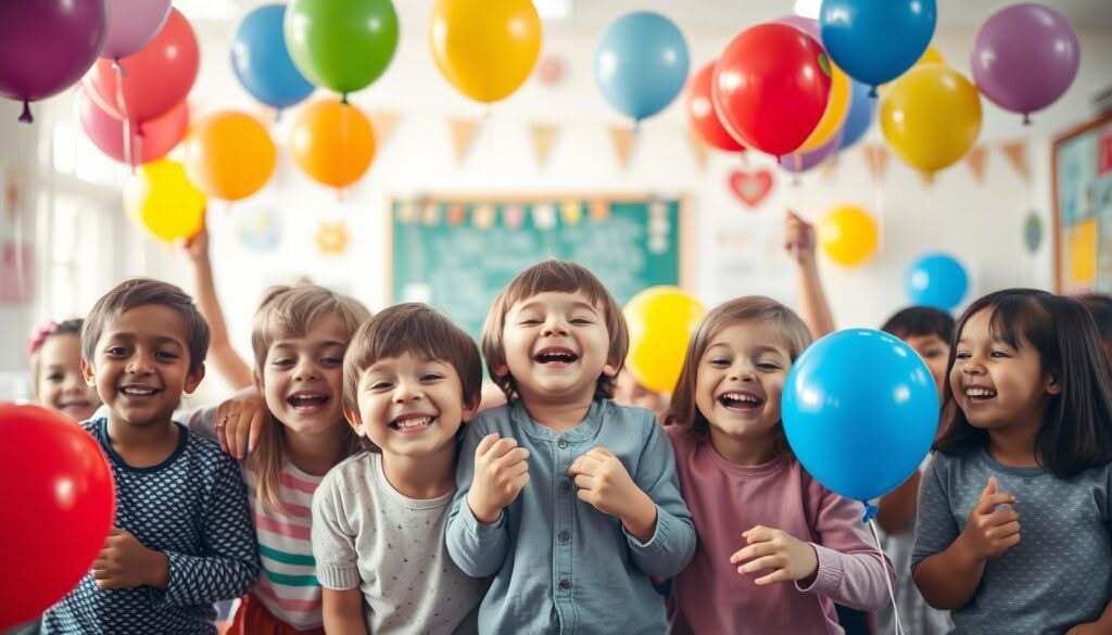 Kinder bei der Abschiedsfeier