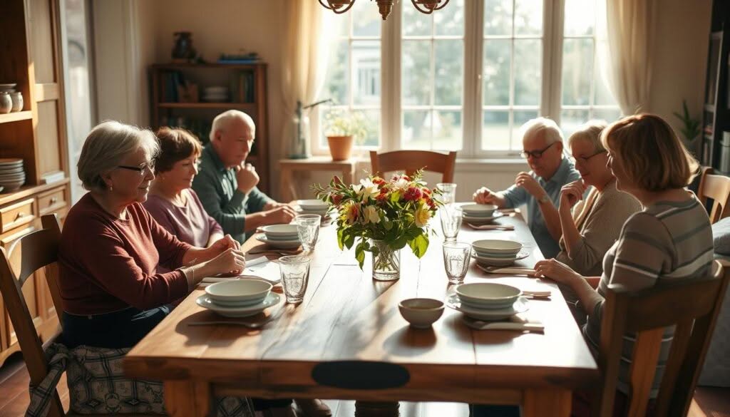 Familienessen gemeinsam