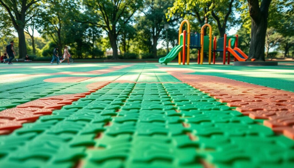 Gummimatten Installation Spielplatz Gummimatten Installation Spielplatz