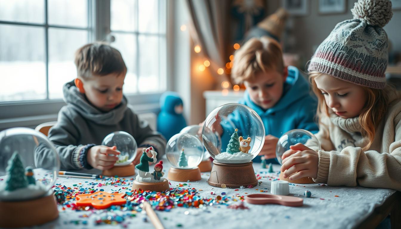 Schneekugel Kinder basteln