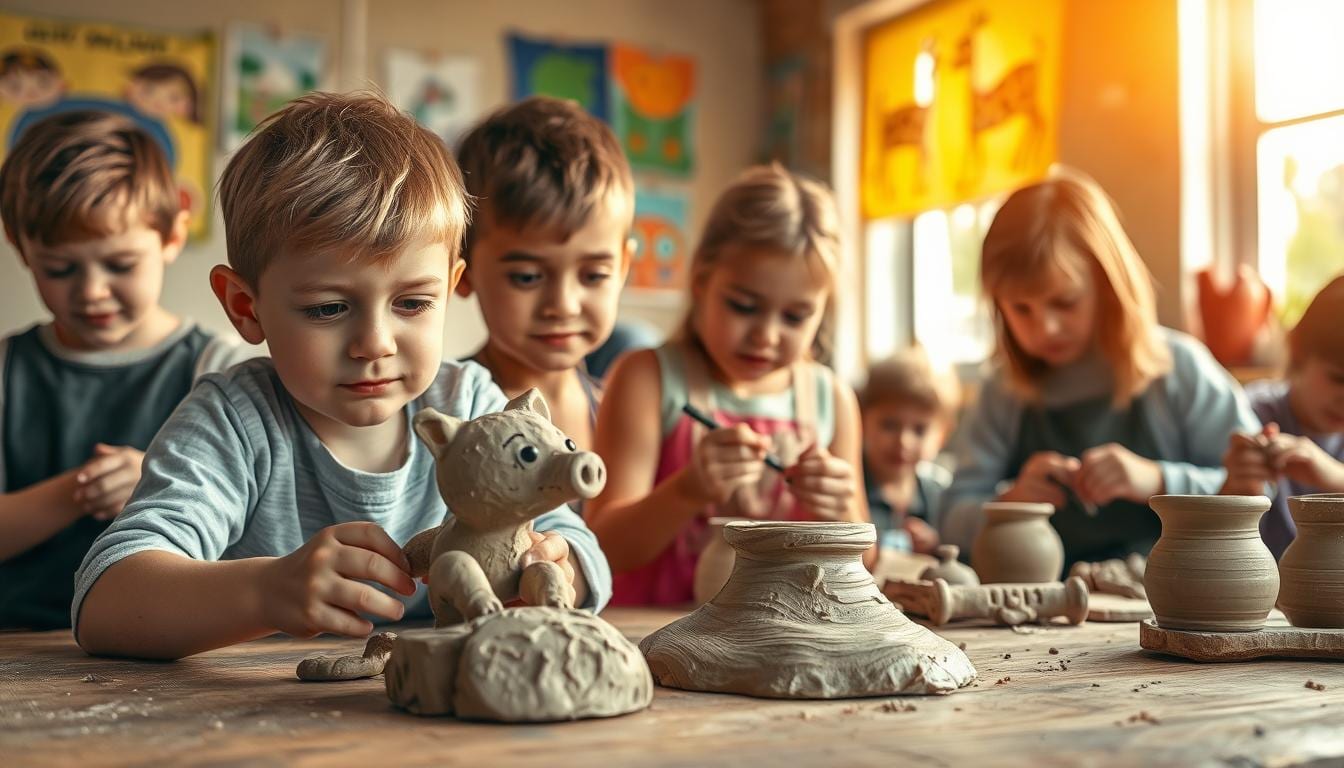 Töpfern mit Kindern