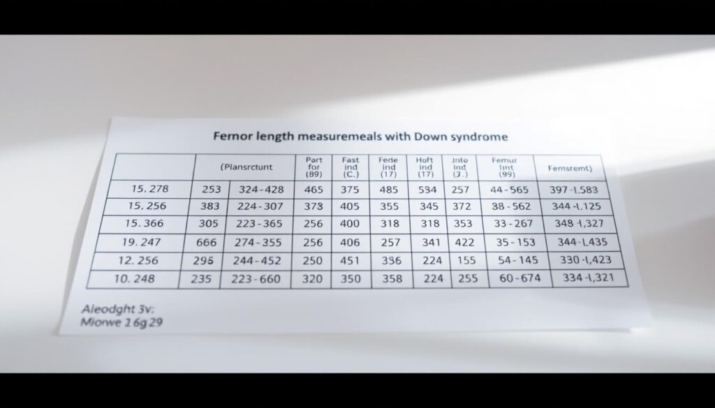 Femurlänge Tabelle Interpretation