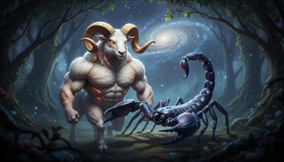 Widder und Skorpion