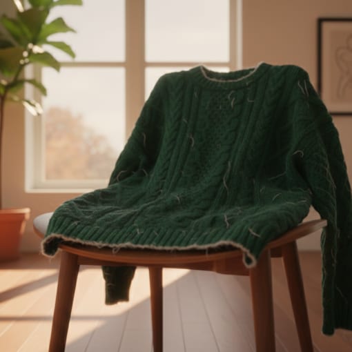 Wollpulli eingelaufen